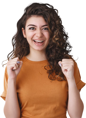 Happy customer celebrating Instagram growth success